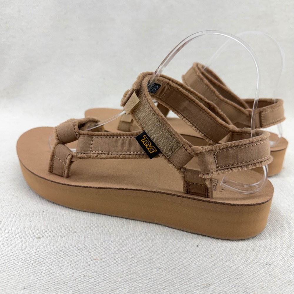 Teva Midform Universal Frayed Sesame Tan Flatform Sandals 1127570 Womens 8 - Picture 7 of 12